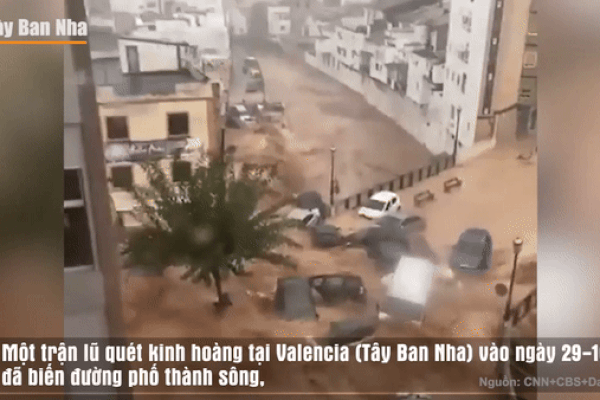Kinh hoàng lũ quét ở Tây Ban Nha