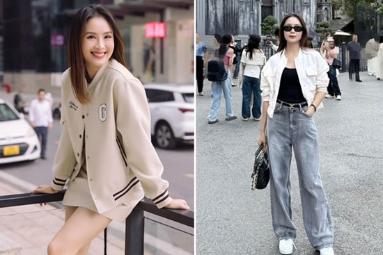 Hồng Diễm ấn tượng với phong cách dạo phố mùa đông