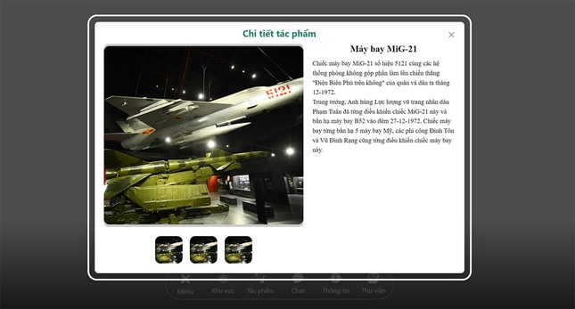 Cách tham quan online Bảo tàng Lịch sử Quân sự Việt Nam trên điện thoại-8