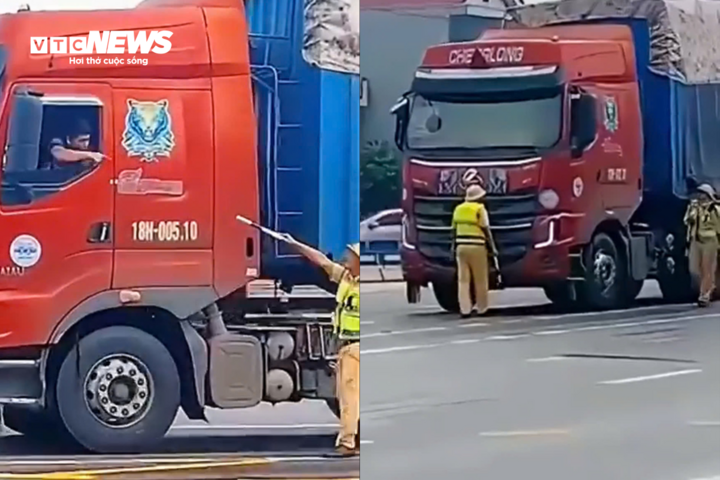 Bị yêu cầu dừng xe, nam tài xế ‘ném’ chai nước vào CSGT-1