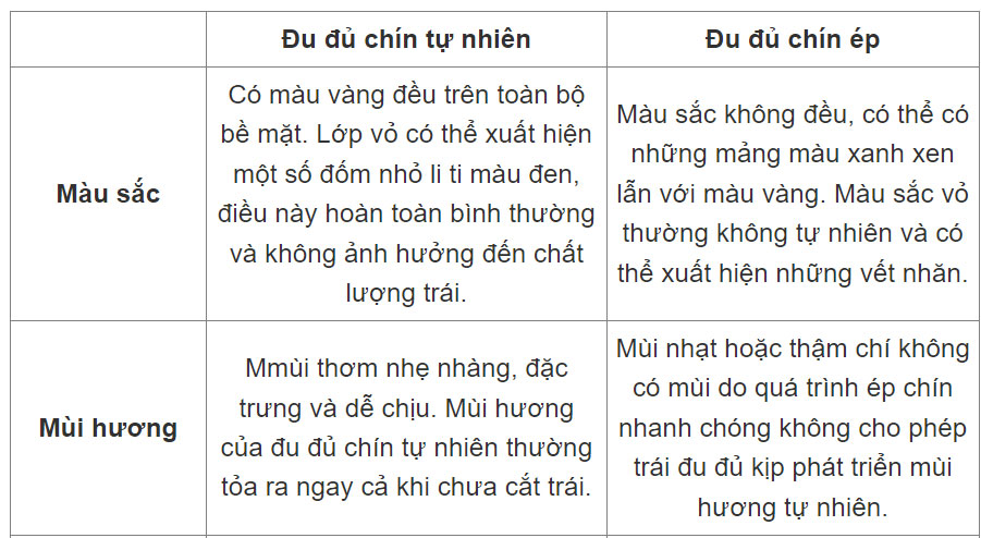 Cách chọn đu đủ chín tự nhiên, ngon và sạch-1