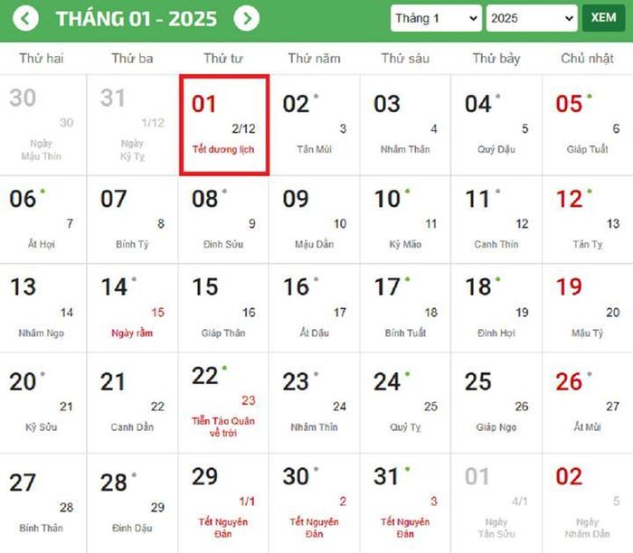 Tết Dương lịch 2025 được nghỉ mấy ngày?-1