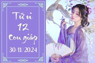 Tử vi 12 con giáp hôm nay ngày 30/11/2024: Tý chậm trễ, Ngọ phát triển