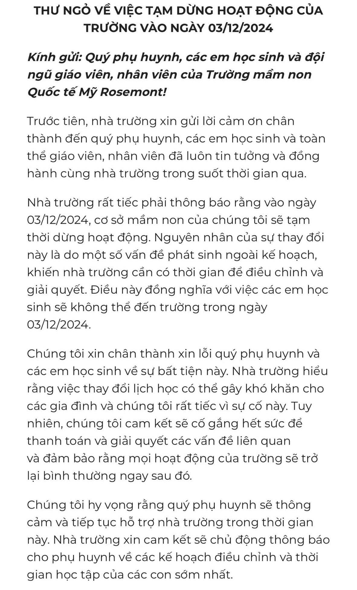 Trường quảng cáo quốc tế Mỹ nhưng giáo viên đồng loạt nghỉ dạy vì bị nợ lương-1