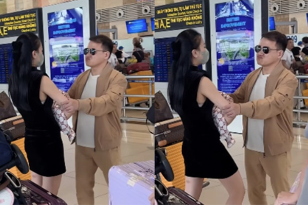 Shark Bình có hành động gây chú ý với Phương Oanh ở sân bay-1