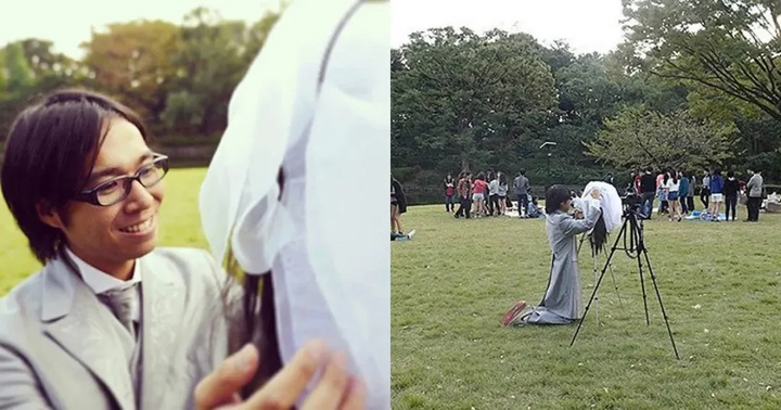 Cô đơn nhiều năm, anh chàng dùng đạo cụ tạo ảnh hẹn hò với bạn gái tưởng tượng-2