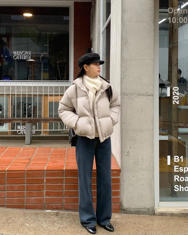 Cách phối đồ với áo phao ngắn-4