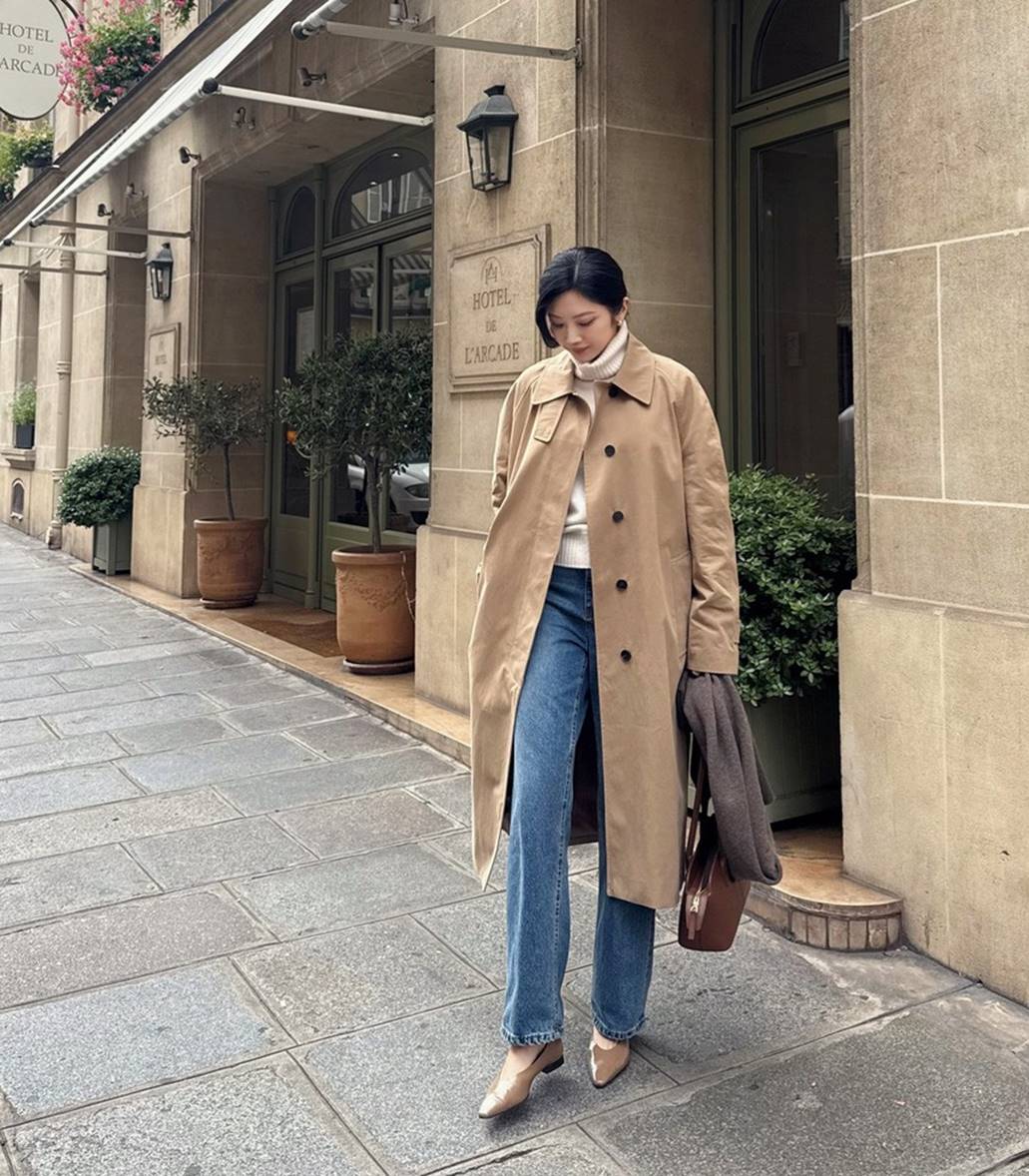 10 cách mặc quần jeans ống đứng đẹp và tôn dáng trong mùa lạnh-9