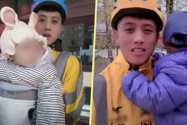 Sự thật về KOL làm bố đơn thân, bế con đi giao hàng khiến nghìn người xúc động-1