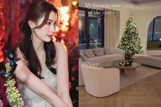 Đặng Thu Thảo khoe nhà tràn ngập không khí Noel, không gian sống mới chuẩn giới thượng lưu