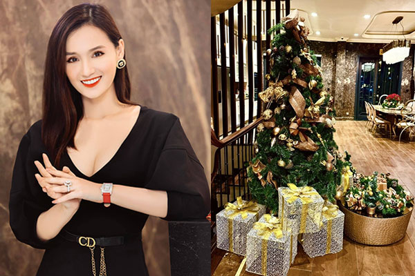 Thiên đường nhỏ màu hồng đón Noel tại biệt thự 2 mặt tiền của vợ chồng Thúy Hạnh - Minh Khang-34