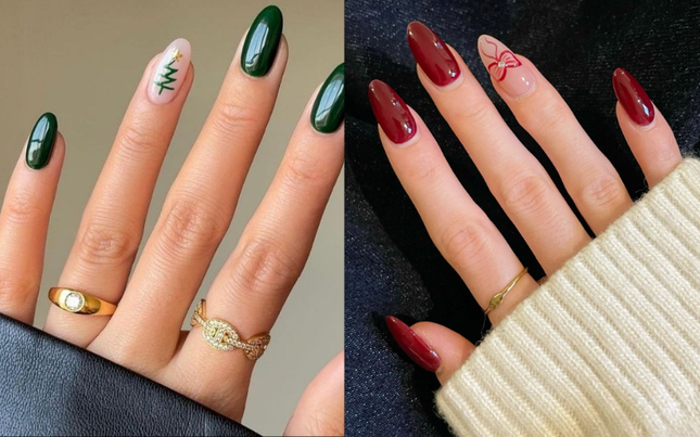 5 mẫu nail trending mùa Giáng sinh 2024: Tráng gương, họa tiết nơ chưa hạ nhiệt-2