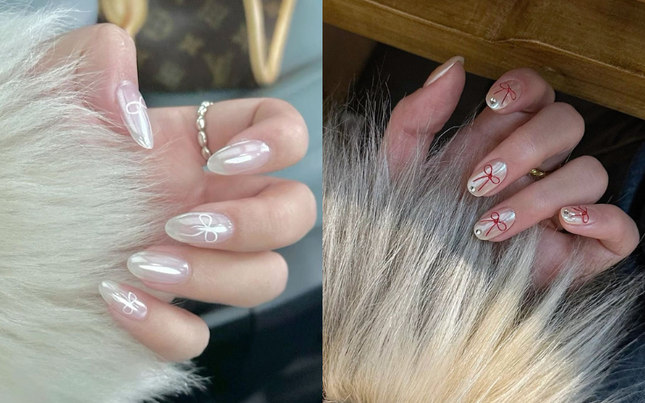 5 mẫu nail trending mùa Giáng sinh 2024: Tráng gương, họa tiết nơ chưa hạ nhiệt-3