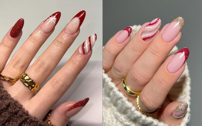 5 mẫu nail trending mùa Giáng sinh 2024: Tráng gương, họa tiết nơ chưa hạ nhiệt-6