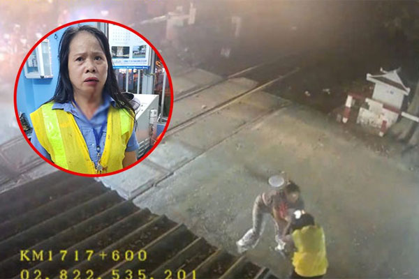 Bắt khẩn cấp người phụ nữ đánh nhân viên gác chắn tàu gãy xương mũi-4