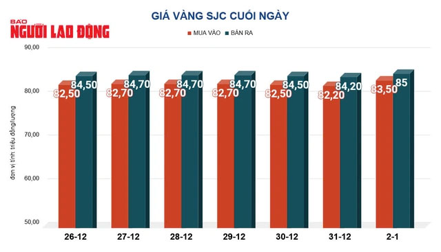 Giá vàng hôm nay, 3-1: Tăng lên mức cao nhất hai tuần qua-2