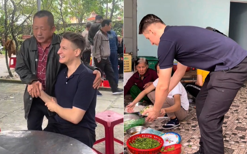 Chàng rể Đức cùng vợ Việt đi ăn giỗ, hạnh phúc khi thấy cảnh ở quê-5