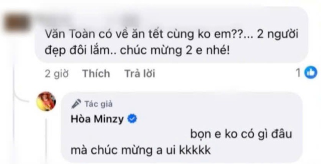 Hòa Minzy nói gì trước thông tin đưa Văn Toàn cùng về quê ăn Tết?-1