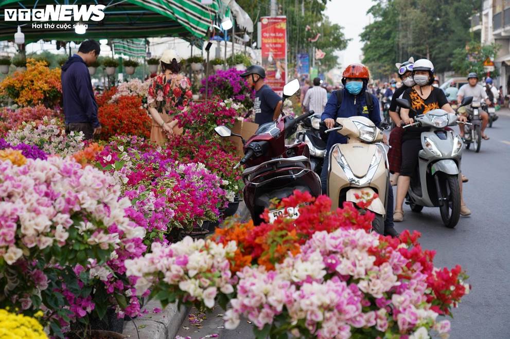 TP.HCM: Tấp nập mua bán xuyên đêm ở chợ hoa Trên bên dưới thuyền-4