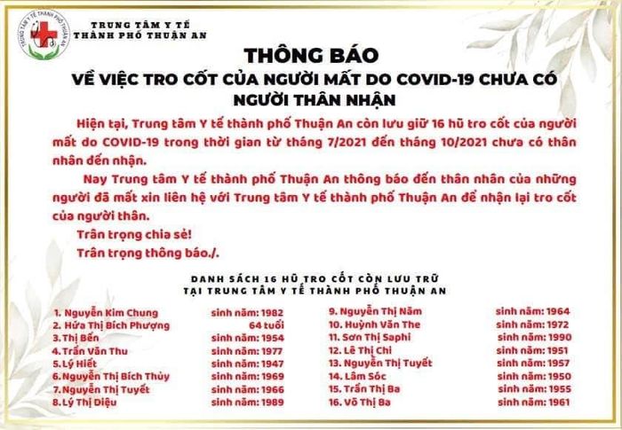 16 người mất vì Covid-19 ở Bình Dương chưa có người thân nhận tro cốt-1