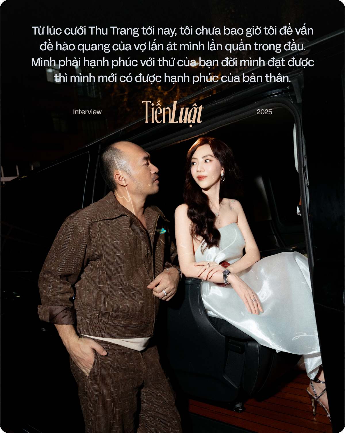 Tiến Luật: Tôi để Thu Trang ngồi trên vai, chứ đội lên đầu thì tuột mất-5