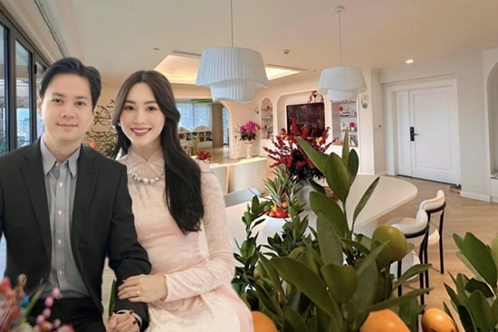 Hoa hậu Đặng Thu Thảo khoe tổ ấm siêu sang với chồng doanh nhân