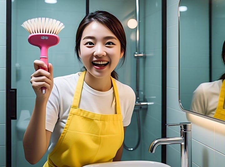 Cách làm sạch phòng tắm mà không cần cọ rửa nhiều-1