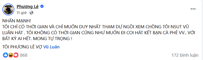 Vợ Vũ Luân đăng đàn dằn mặt, chuyện gì đây?-1