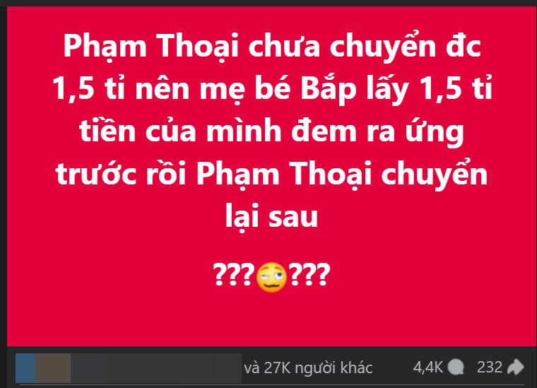 Mẹ bé Bắp giải trình chuyện ứng trước 1,5 tỷ đồng đóng viện phí cho con-1