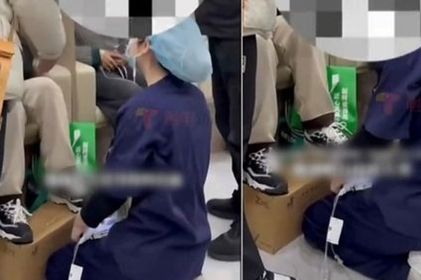 Bệnh nhân gây áp lực, ép y tá quỳ gối xin lỗi vì làm chảy máu khi rút kim truyền gây phẫn nộ-1